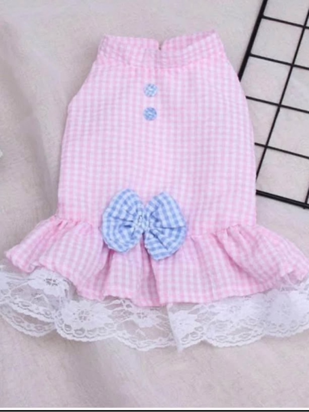 New pink dress for small dog or cat (M)